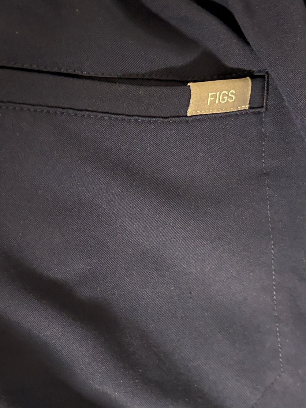 Figs V-Neck Scrub Top in Navy Blue - Picture 6 of 8